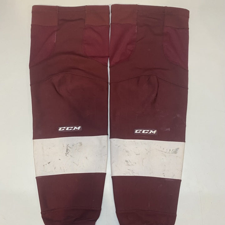 OHL - Chaussettes de hockey CCM d'occasion (marron/blanc)
